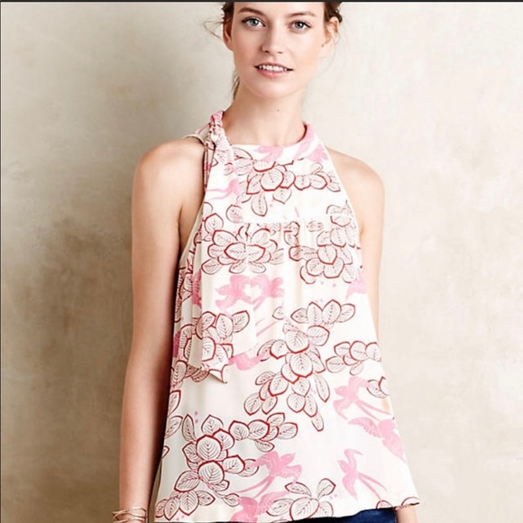 Anthropologie Tops - {Maeve} floral bird Elata Blouse